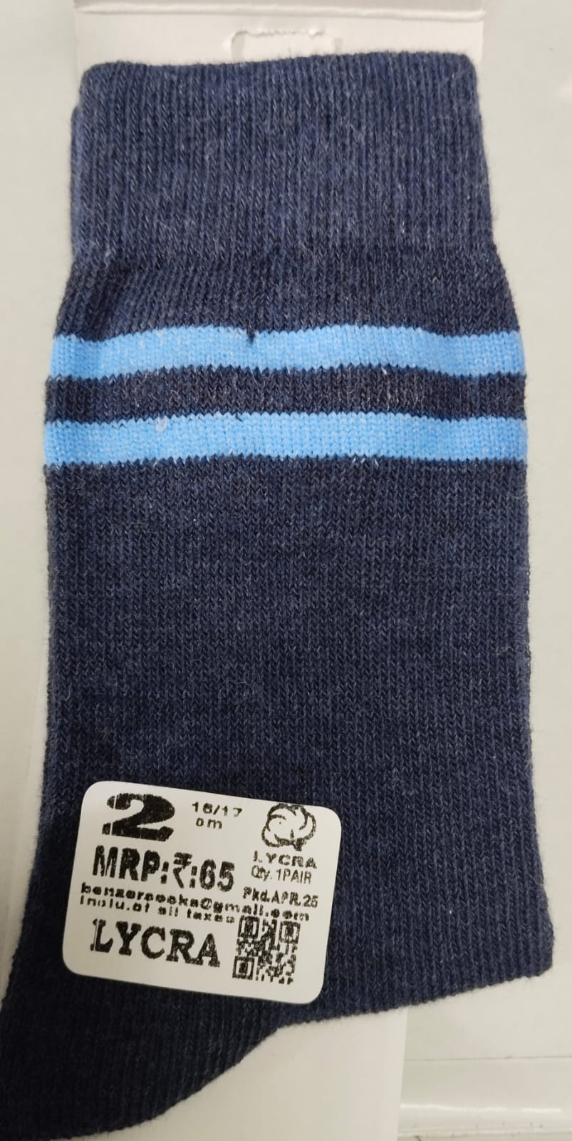 MI NAVY SOCKS  SKY PATTI LYCRA