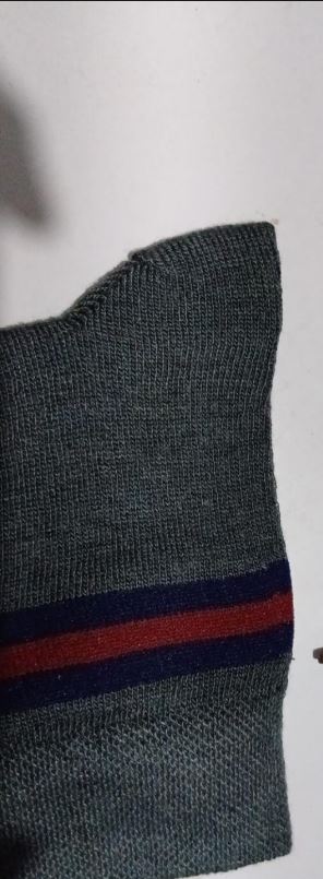 GREY SOCKS MAROON/ NAVY PATTI LYCRA
