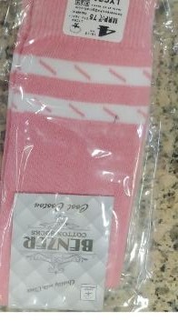 8 211 PINK SOCKS WHITE PATTA WITH CUT LYCRA 