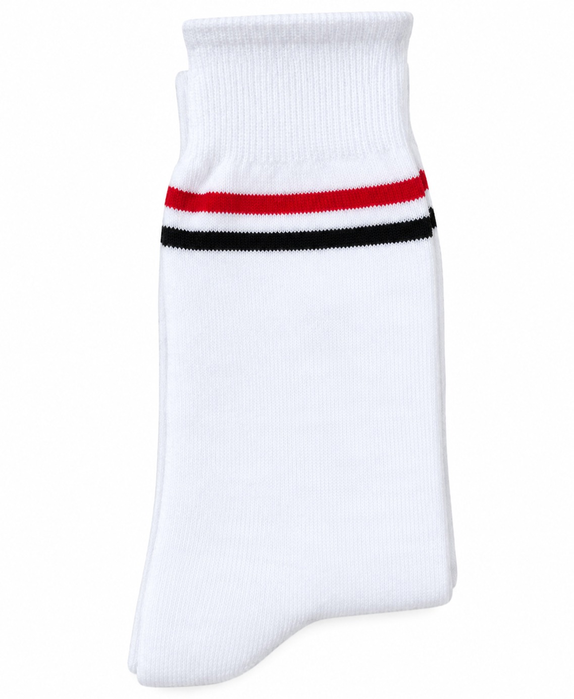 White Socks Red and Black Patti