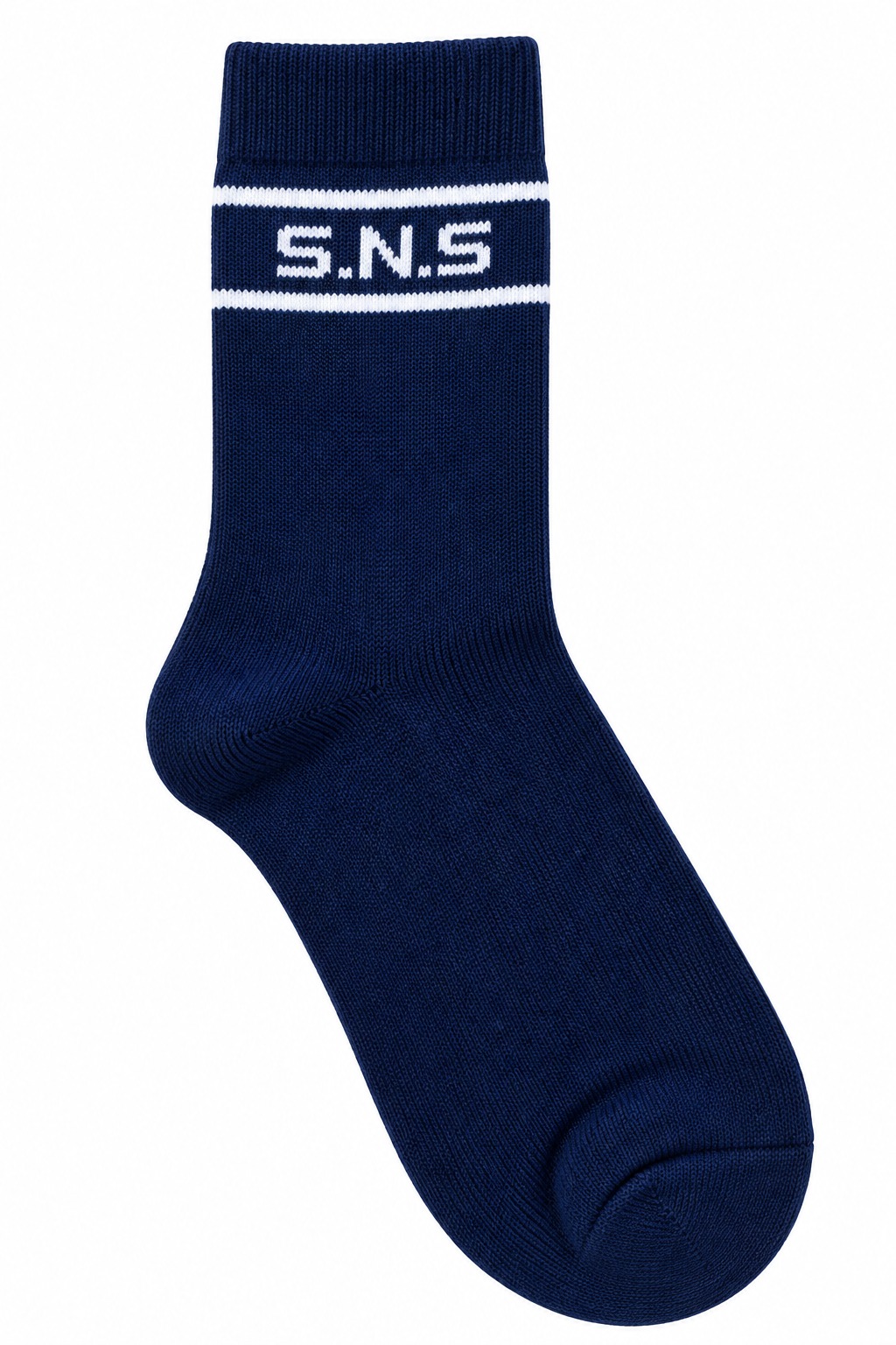 D.NAVY SOCKS WHITE PATTI NAME S.N.S