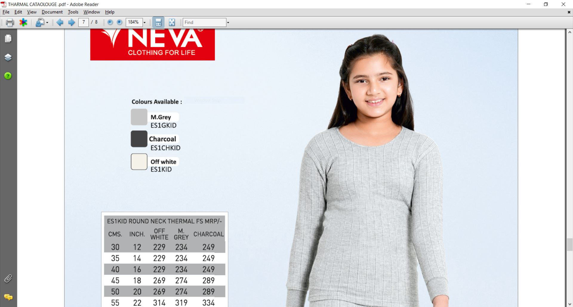 30 ES1 MILANCH GREY KIDS R/N/F/S 